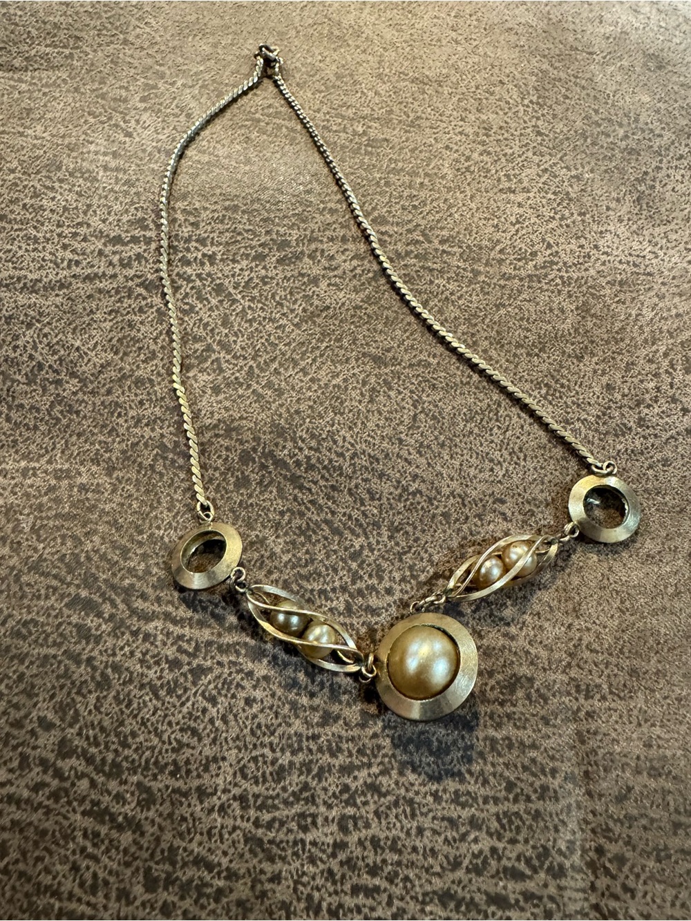Gold-Tone Pearl Accent Women’s Necklace